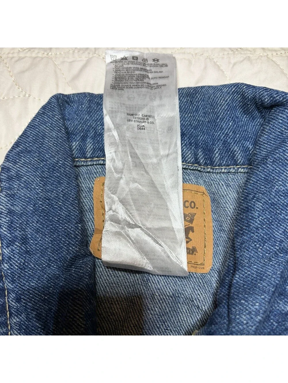 Levi's Kids Denim Jeans Jacket Size Large (10/12), Light Washed, Blue, Button-Up